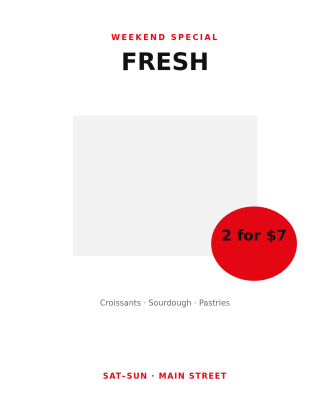 FRESH BAKERY SALE — Local Business Flyers template