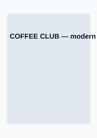COFFEE CLUB — Local Business Flyers advertising template