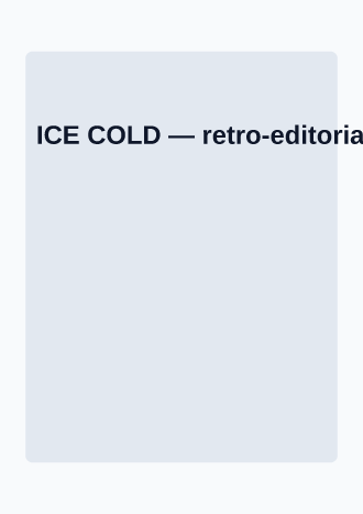 ICE COLD — Vintage & Retro Ads template