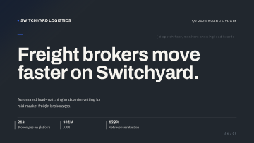 Switchyard Logistics — Q2 2026 Board Update — Internal / partnership template