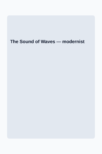 The Sound of Waves — Fiction & Literary template