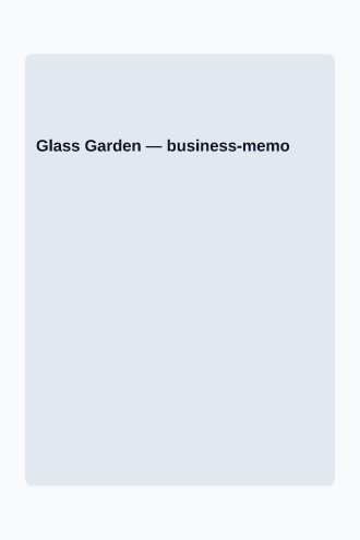 Glass Garden — Fiction & Literary template
