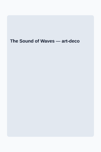 The Sound of Waves — Fiction & Literary template
