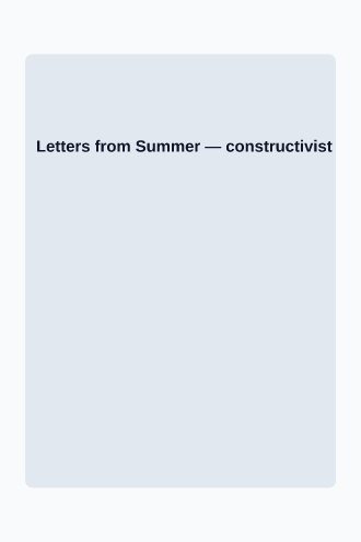Letters from Summer — Romance template