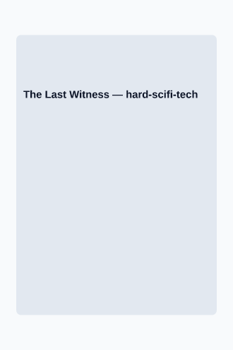 The Last Witness — Mystery & Thriller bookcovers2 template