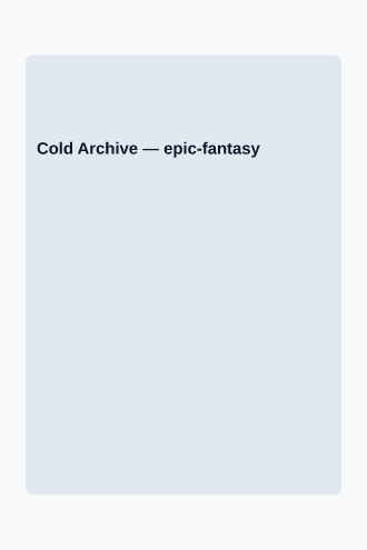 Cold Archive — Mystery & Thriller bookcovers2 template