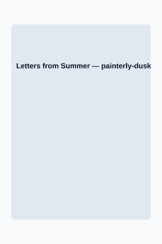 Letters from Summer — Romance bookcovers2 template
