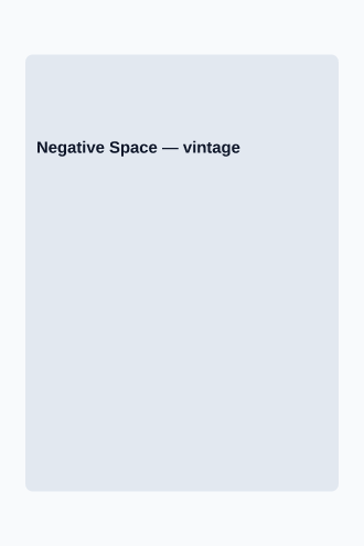Negative Space — Design & Conceptual template