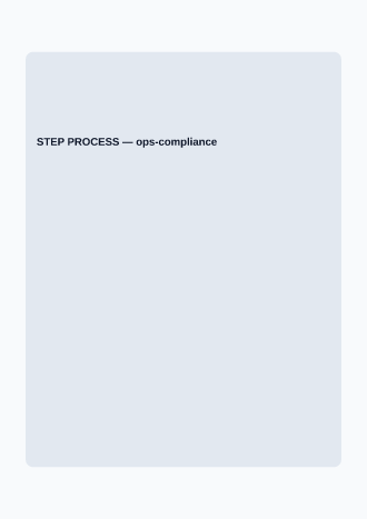 STEP PROCESS — SOPs & Process template