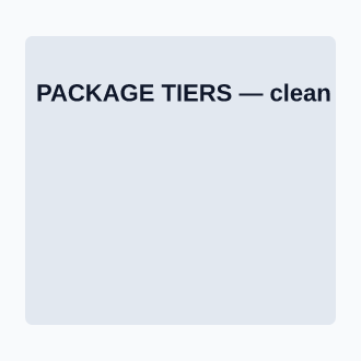 PACKAGE TIERS — Proposals & Pricing template