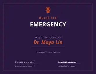 EMERGENCY STEPS — SOPs & Process business template