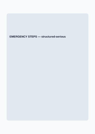 EMERGENCY STEPS — SOPs & Process business template