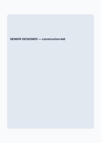 SENIOR DESIGNER — Hiring & HR business template