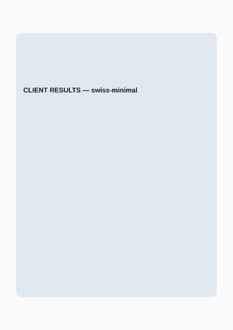CLIENT RESULTS — Reports & Company business template
