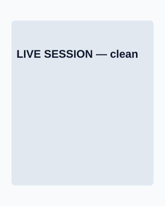 LIVE SESSION — Pitch & Webinar business template