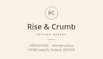Rise & Crumb — Food & Bakery template