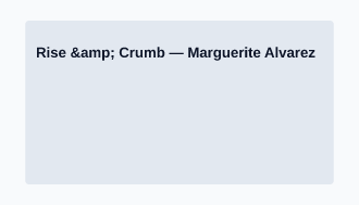 Rise & Crumb — Food & Bakery business card template