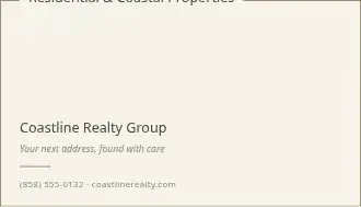 Coastline Realty Group — Real Estate business card template