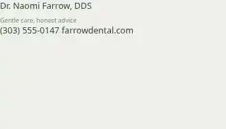 Dr. Naomi Farrow, DDS — Medical & Dental business card template