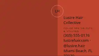 Lustre Hair Collective — Beauty & Salon business card template