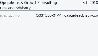 Cascade Advisory — Consulting & Professional Services business card template