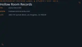 Hollow Room Records — Music & Entertainment template