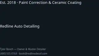 Redline Auto Detailing — Automotive business card template