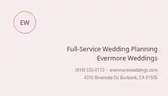 Evermore Weddings — Wedding & Events business card template