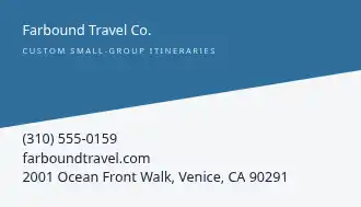 Farbound Travel Co. — Travel & Hospitality business card template