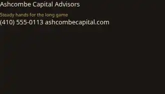 Ashcombe Capital Advisors — Financial Planning business card template