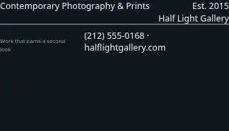 Half Light Gallery — Art & Galleries business card template