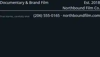 Northbound Film Co. — Film & Production business card template