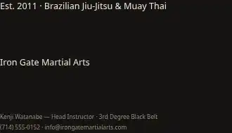 Iron Gate Martial Arts — Martial Arts & Fitness business card template