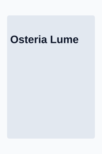 Osteria Lume — Dinner menu — Menus template
