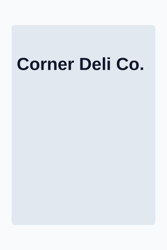 Corner Deli Co. — Deli menu — Menus html5 email template