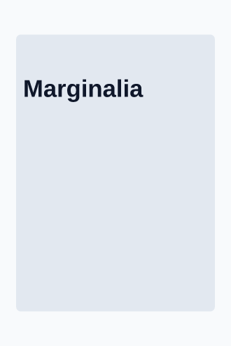 Marginalia — Newsletter — Newsletters & Digests template