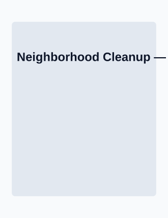 Neighborhood Cleanup — Community & Events flyer template