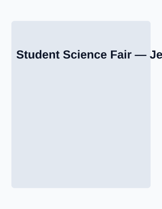 Student Science Fair — Community & Events flyer template