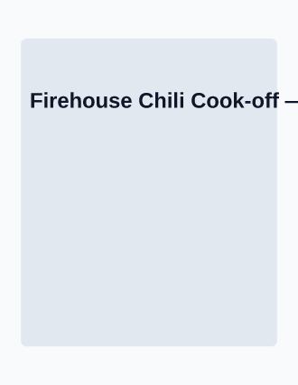 Firehouse Chili Cook-off — Community & Events flyer template