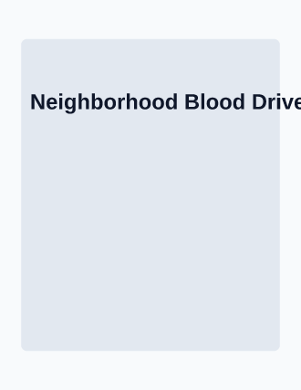 Neighborhood Blood Drive — Community & Events flyer template