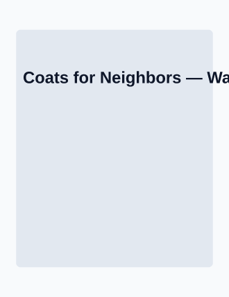 Coats for Neighbors — Community & Events flyer template
