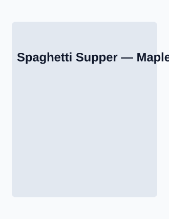 Spaghetti Supper — Community & Events flyer template