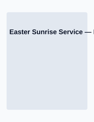 Easter Sunrise Service — Church Events template