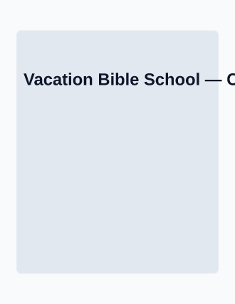 Vacation Bible School — Church Events template
