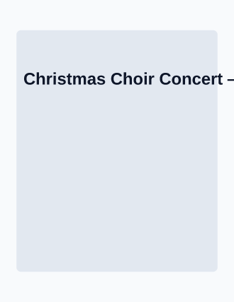 Christmas Choir Concert — Church Events flyer template