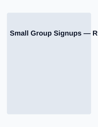 Small Group Signups — Church Events flyer template