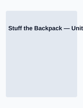 Stuff the Backpack — Drives flyer template