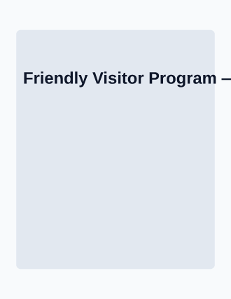 Friendly Visitor Program — Outreach flyer template