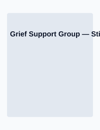 Grief Support Group — Studies template