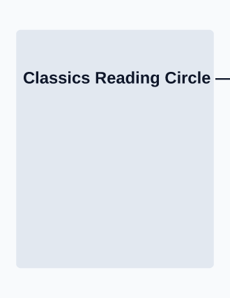 Classics Reading Circle — Studies flyer template